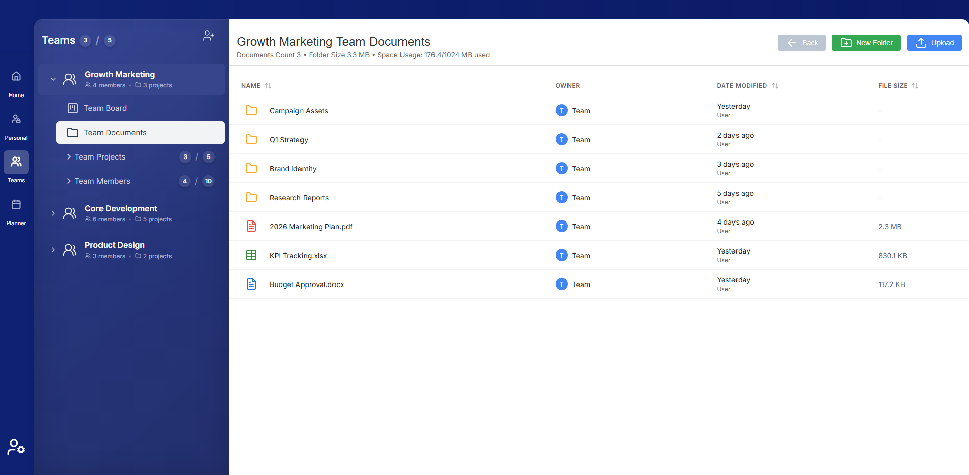 DropATask documents view